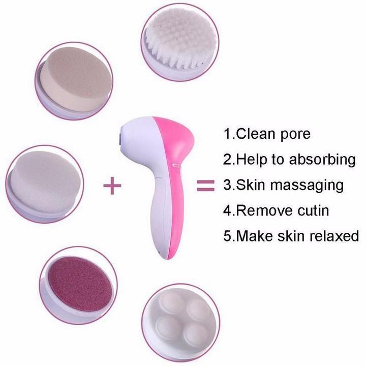 5 in 1 Electric Facial Cleansing Brush Set - Treasure Mementos