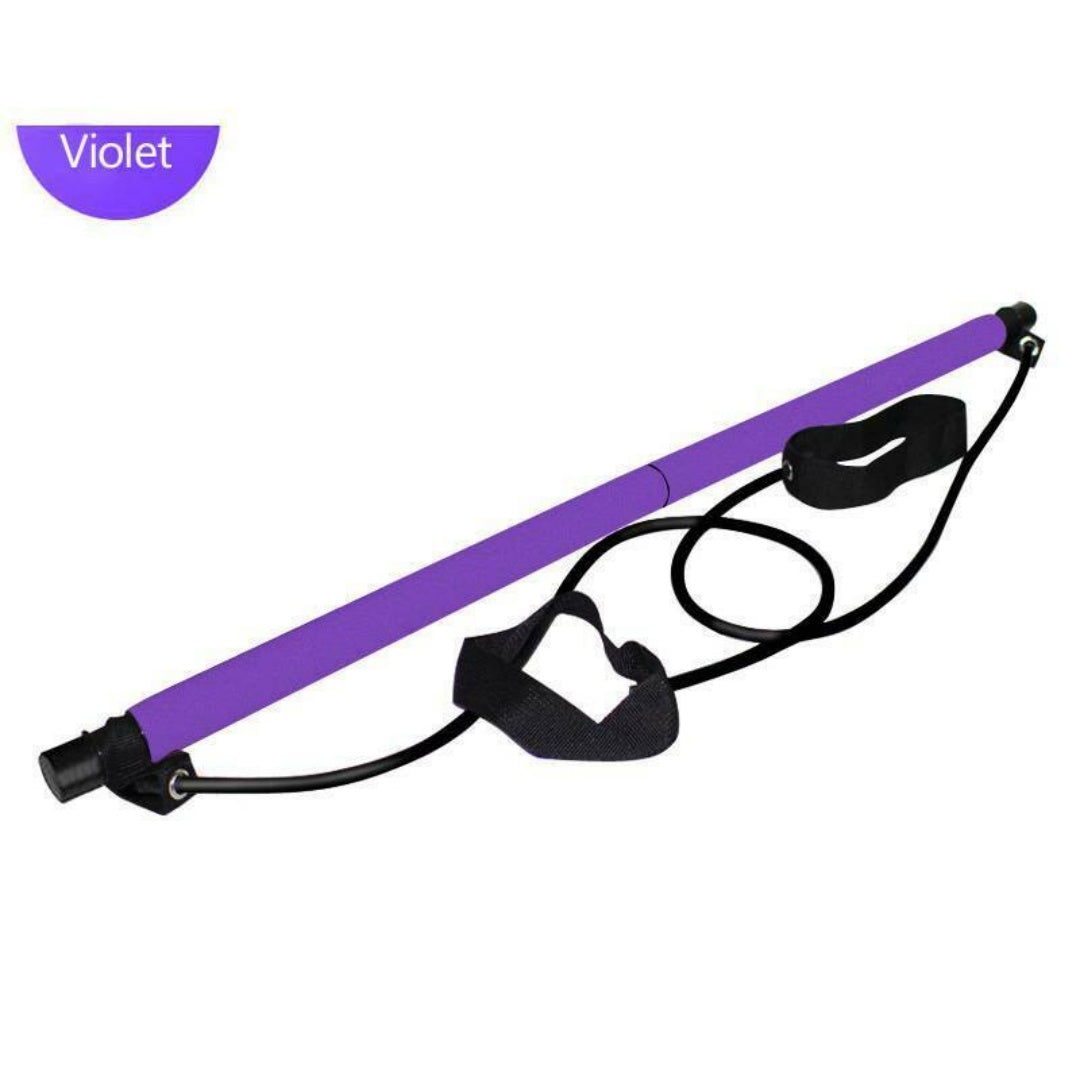 Pilates Squat Resistance Bar with Bands
