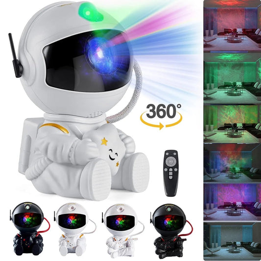 Astronaut Star Galaxy Projector, 360° Rotating Starry Sky Ceiling Led Night Light with Remote, for Kids Bedroom Party Decoration Lights (Black Guitar Model) - Treasure Mementos