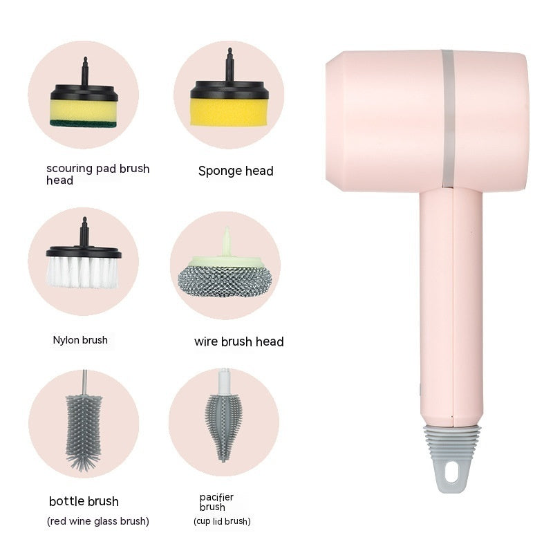 Electric Cleaning Brush – USB Rechargeable Scrubber for Dishes, Kitchen & Bathroom
