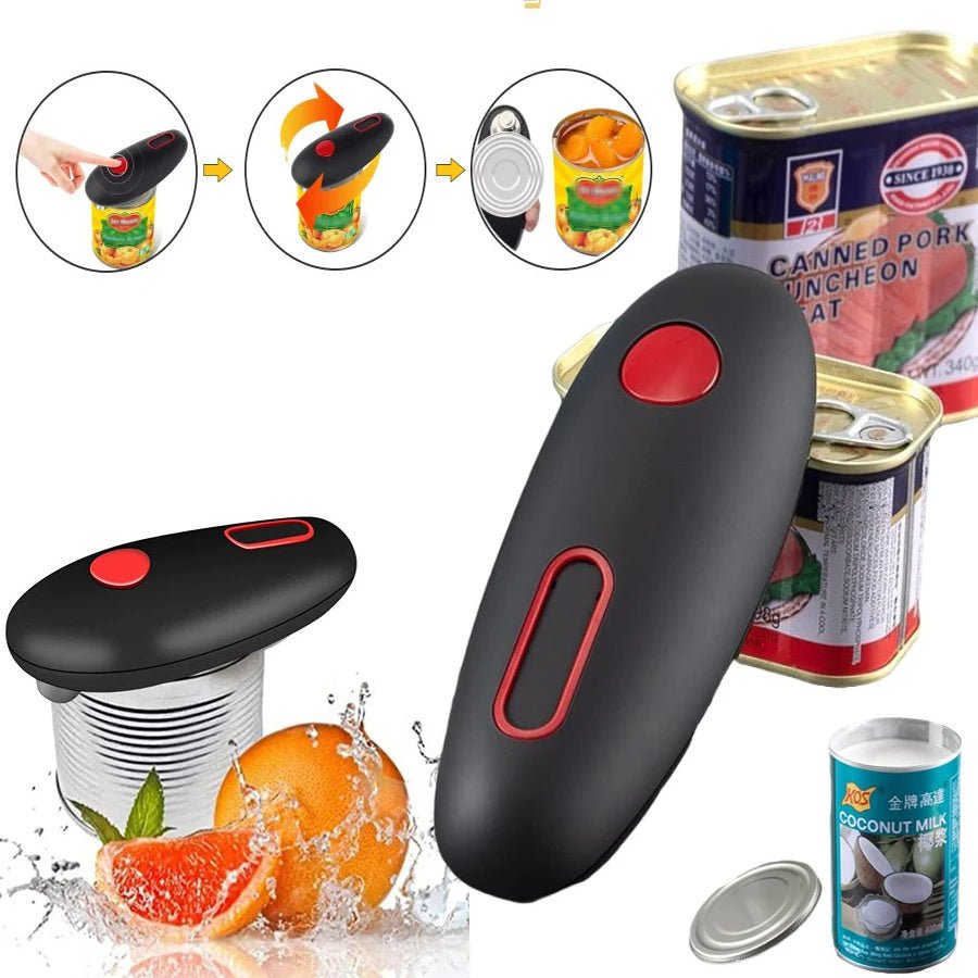 Electric Can Opener ā One - Touch Automatic Opener for Cans, Jars & Bottles - Treasure Mementos