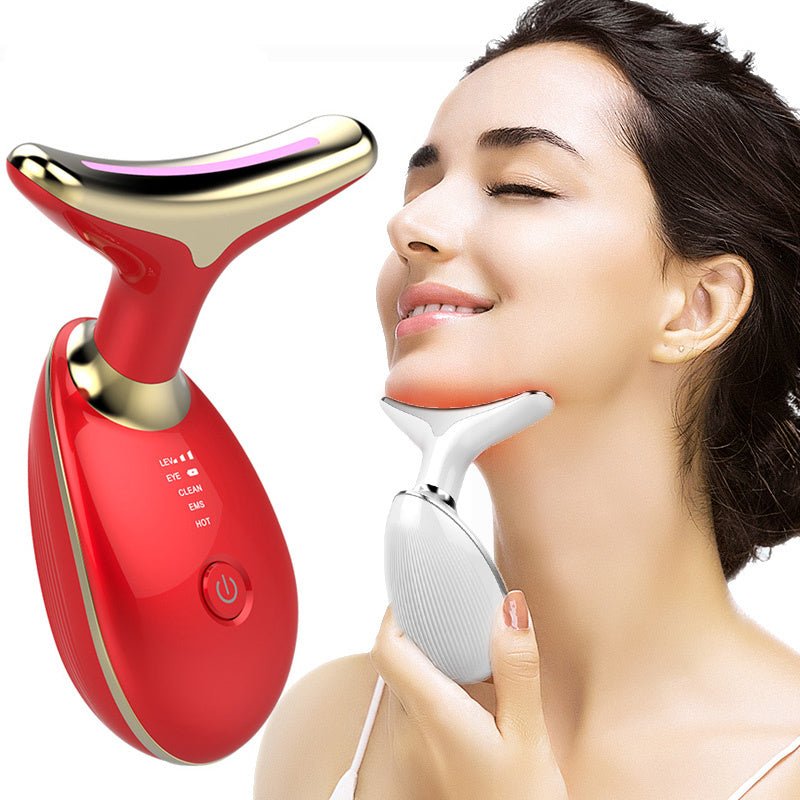 EMS Thermal Neck Lifting And Tighten Massager Electric Microcurrent Wrinkle Remover - Treasure Mementos