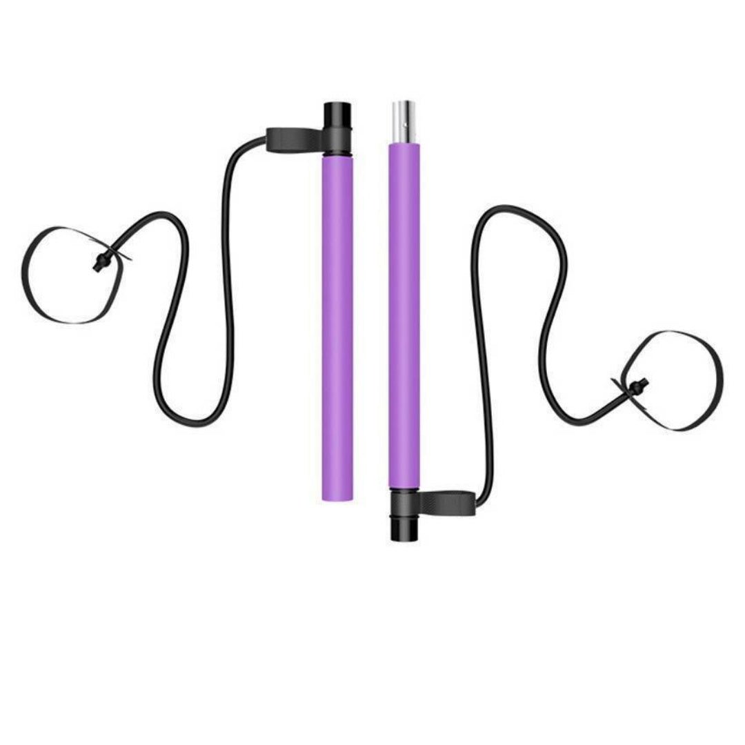 Pilates Squat Resistance Bar with Bands - Treasure Mementos