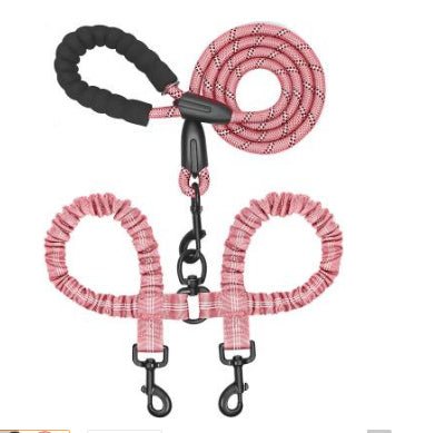 Polyester Pet Reflective One Drag Two Traction Rope - Treasure Mementos