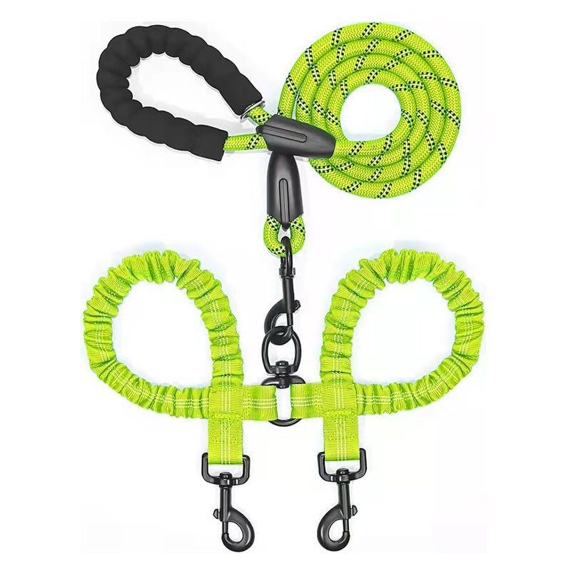 Polyester Pet Reflective One Drag Two Traction Rope - Treasure Mementos