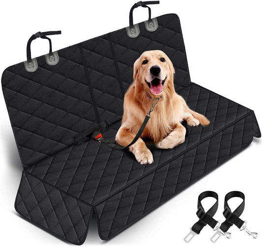 Premium Waterproof Dog Car Seat Cover - Non - Slip Back Seat Protector for Pets, Compatible with Most Vehicles - Black - Treasure Mementos
