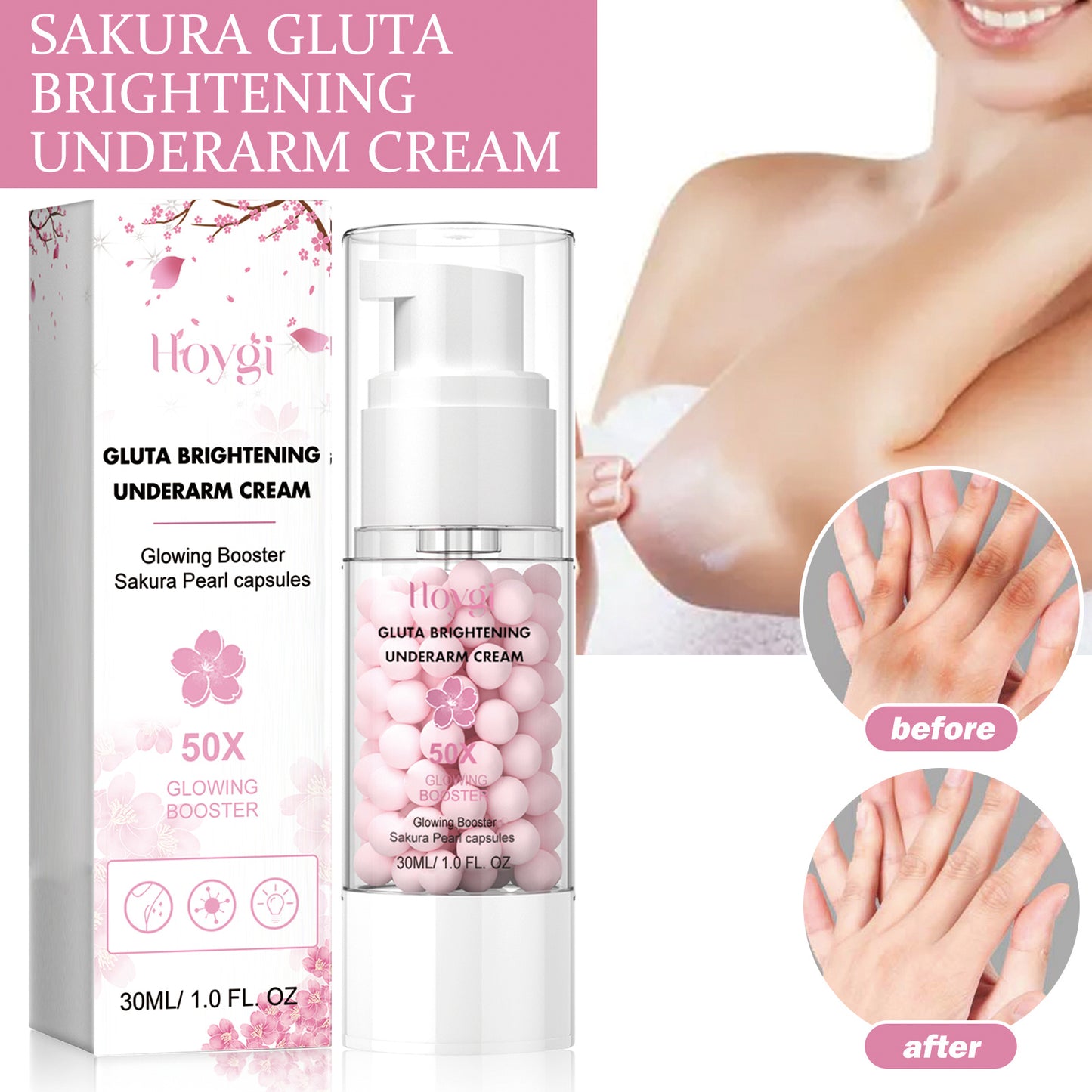 Brightening Underarm Cream – Fade Dark Spots on Armpits, Elbows & Joints