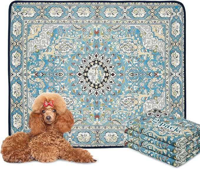 2 Pack Reusable Puppy Pads Super Absorbent Leakproof Dog Training Pads