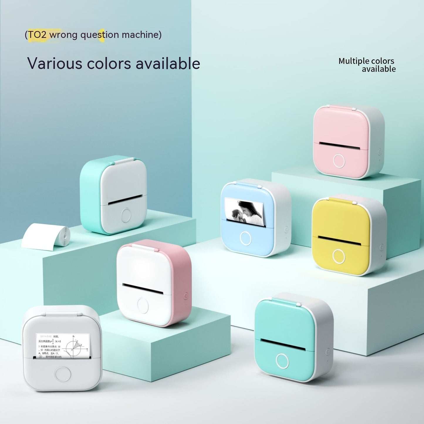 Portable Mini Thermal Printer – Wireless Pocket Photo & Sticker Label Printer