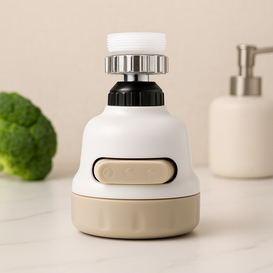 3-Mode Water-Saving Faucet Aerator – Adjustable Kitchen & Bathroom Tap