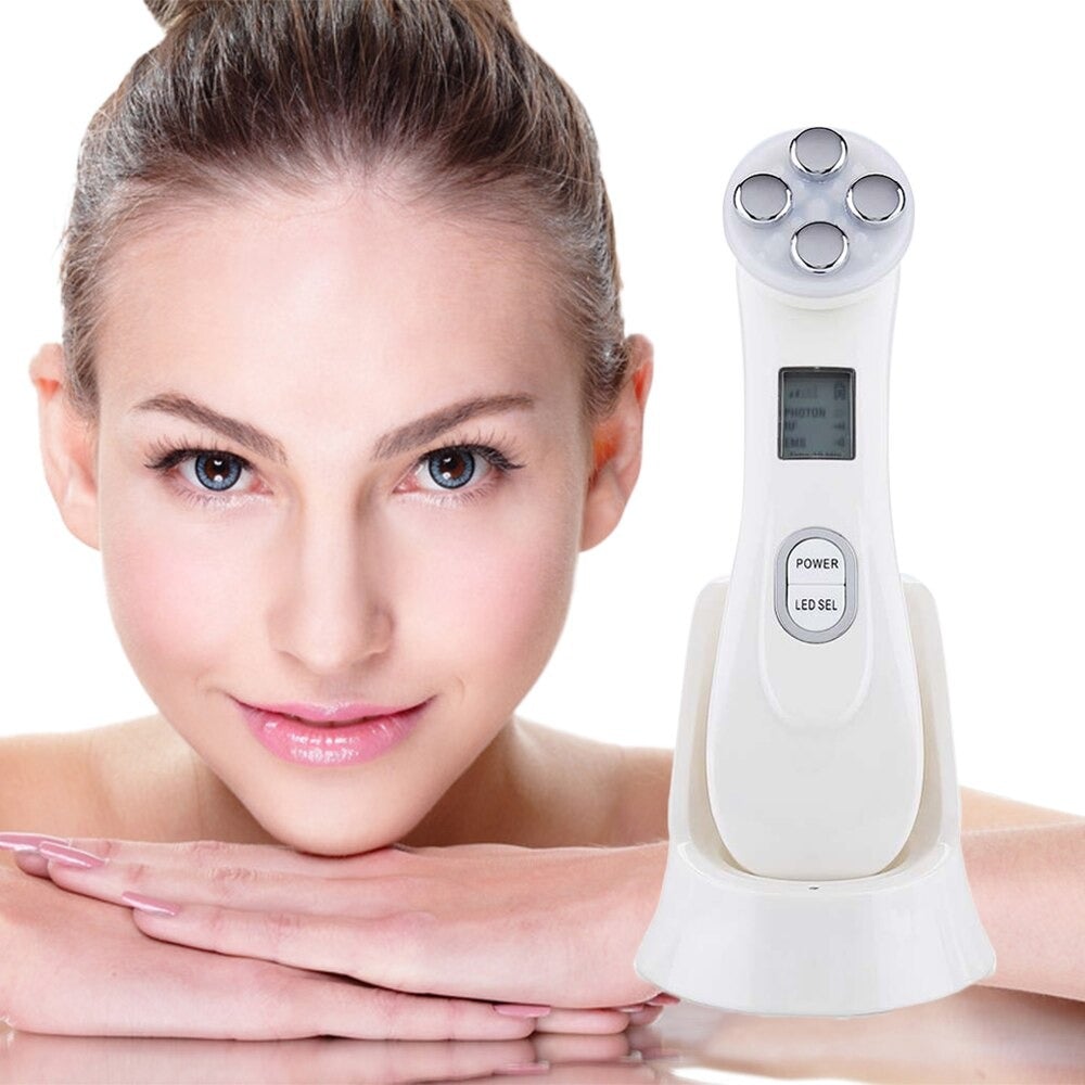 5-in-1 Face Massager Device – Skin Tightening, Cleaning & Lifting Tool