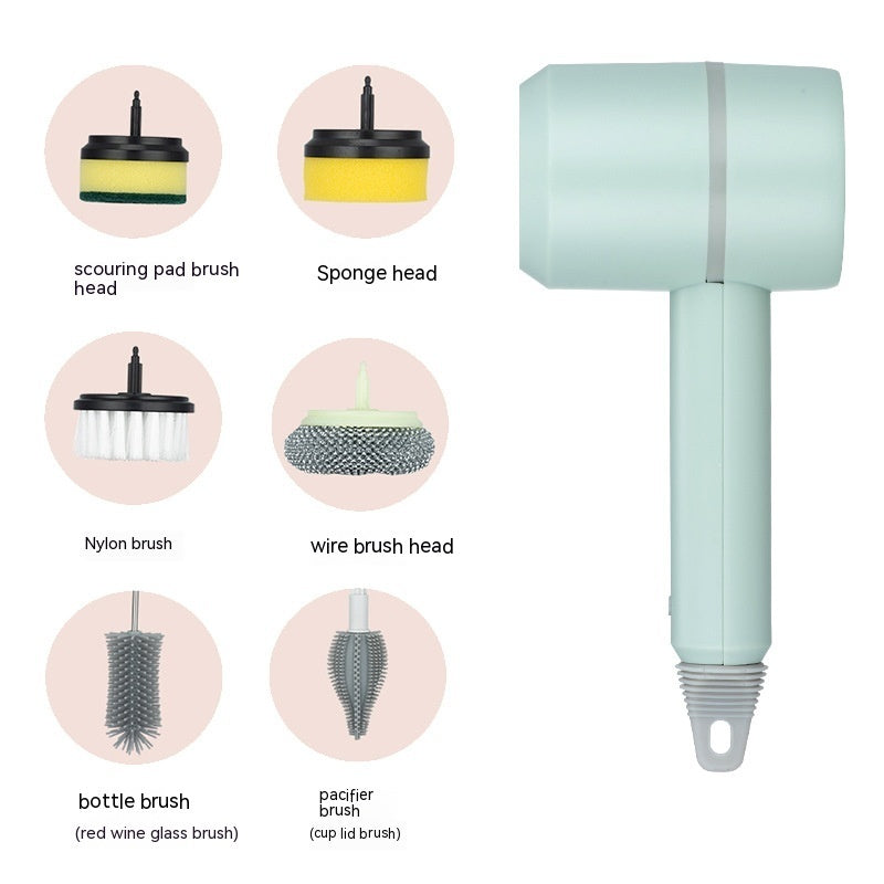 Electric Cleaning Brush – USB Rechargeable Scrubber for Dishes, Kitchen & Bathroom
