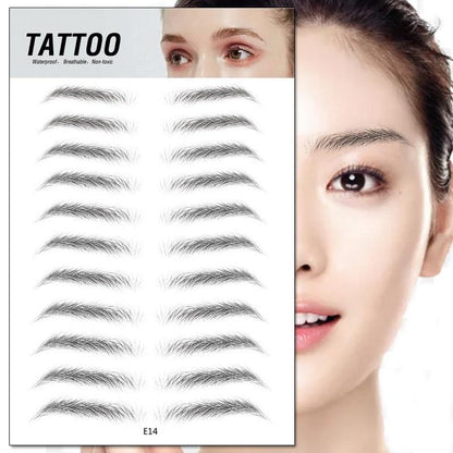 4D Waterproof Eyebrow Tattoo Stickers - Treasure Mementos
