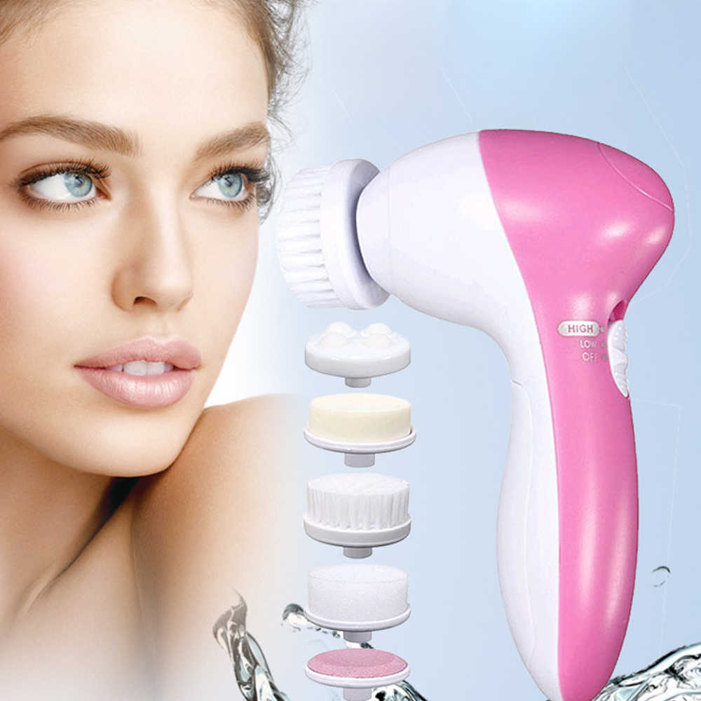 5 in 1 Electric Facial Cleansing Brush Set - Treasure Mementos
