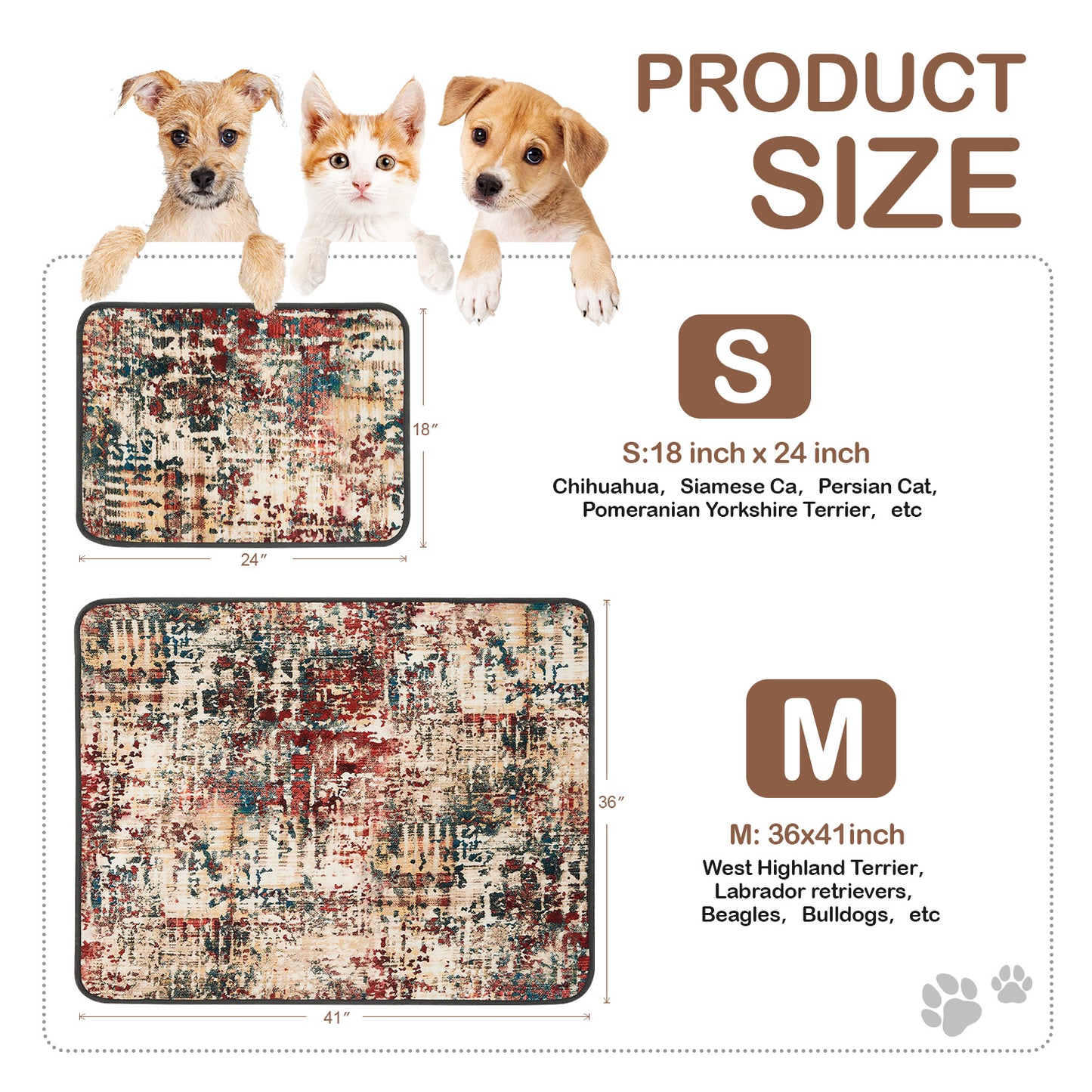 2 Pack Reusable Puppy Pads Super Absorbent Leakproof Dog Training Pads