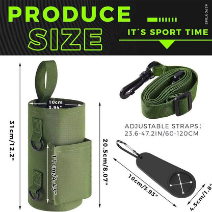 Magnetic Gym Water Bottle Carrier Sling Bag - Non-Slip Portable Holder for Gym Accessories