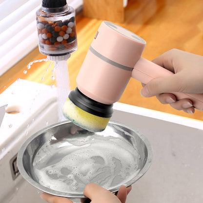 Electric Cleaning Brush – USB Rechargeable Scrubber for Dishes, Kitchen & Bathroom