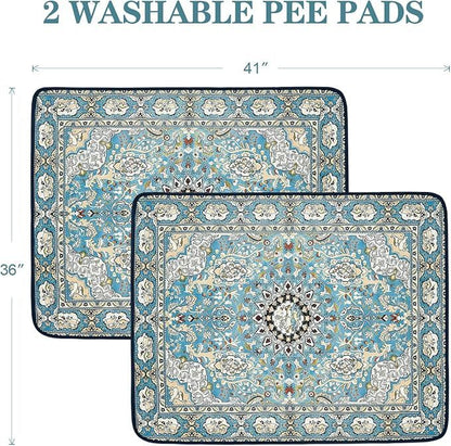 2 Pack Reusable Puppy Pads Super Absorbent Leakproof Dog Training Pads