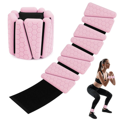 Wrist Weights 2Pack Adjustable Silicone Weighted Bangles for Women and Men Wearable