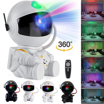 Astronaut Star Galaxy Projector, 360° Rotating Starry Sky Ceiling Led Night Light with Remote, for Kids Bedroom Party Decoration Lights (Black Guitar Model)