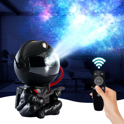 Astronaut Star Galaxy Projector, 360° Rotating Starry Sky Ceiling Led Night Light with Remote, for Kids Bedroom Party Decoration Lights (Black Guitar Model) - Treasure Mementos