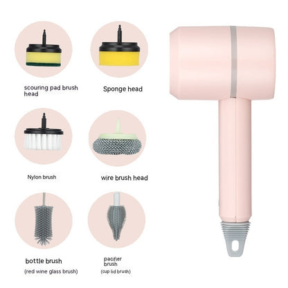 Electric Cleaning Brush – USB Rechargeable Scrubber for Dishes, Kitchen & Bathroom