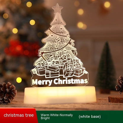 Christmas Decoration 3D Lamp Acrylic LED Night Lights New Year Valentines Day Christmas Kids Gift Christmas Ornaments - Treasure Mementos