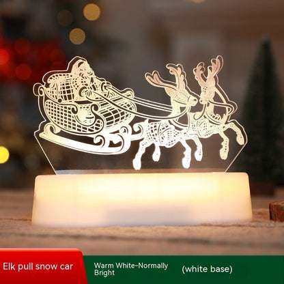 Christmas Decoration 3D Lamp Acrylic LED Night Lights New Year Valentines Day Christmas Kids Gift Christmas Ornaments - Treasure Mementos