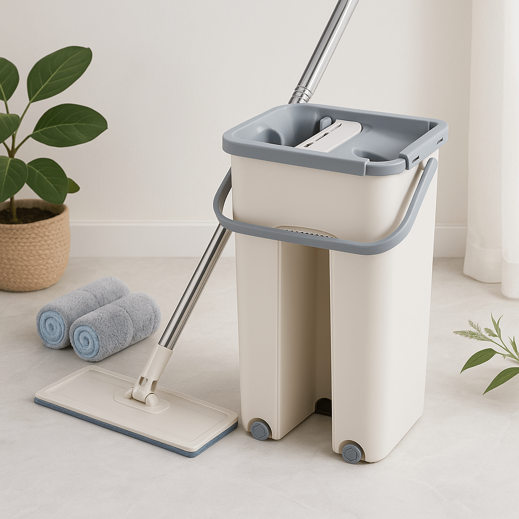 Hands - Free Flat Mop & Bucket Set - Treasure Mementos