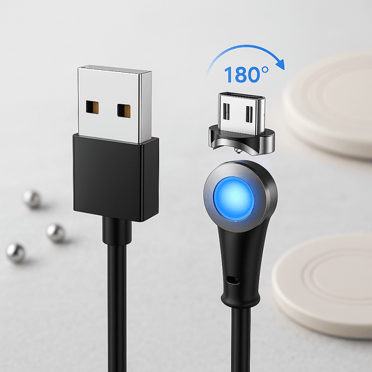 Magnetic USB Charging Cable 180° Rotate - Treasure Mementos