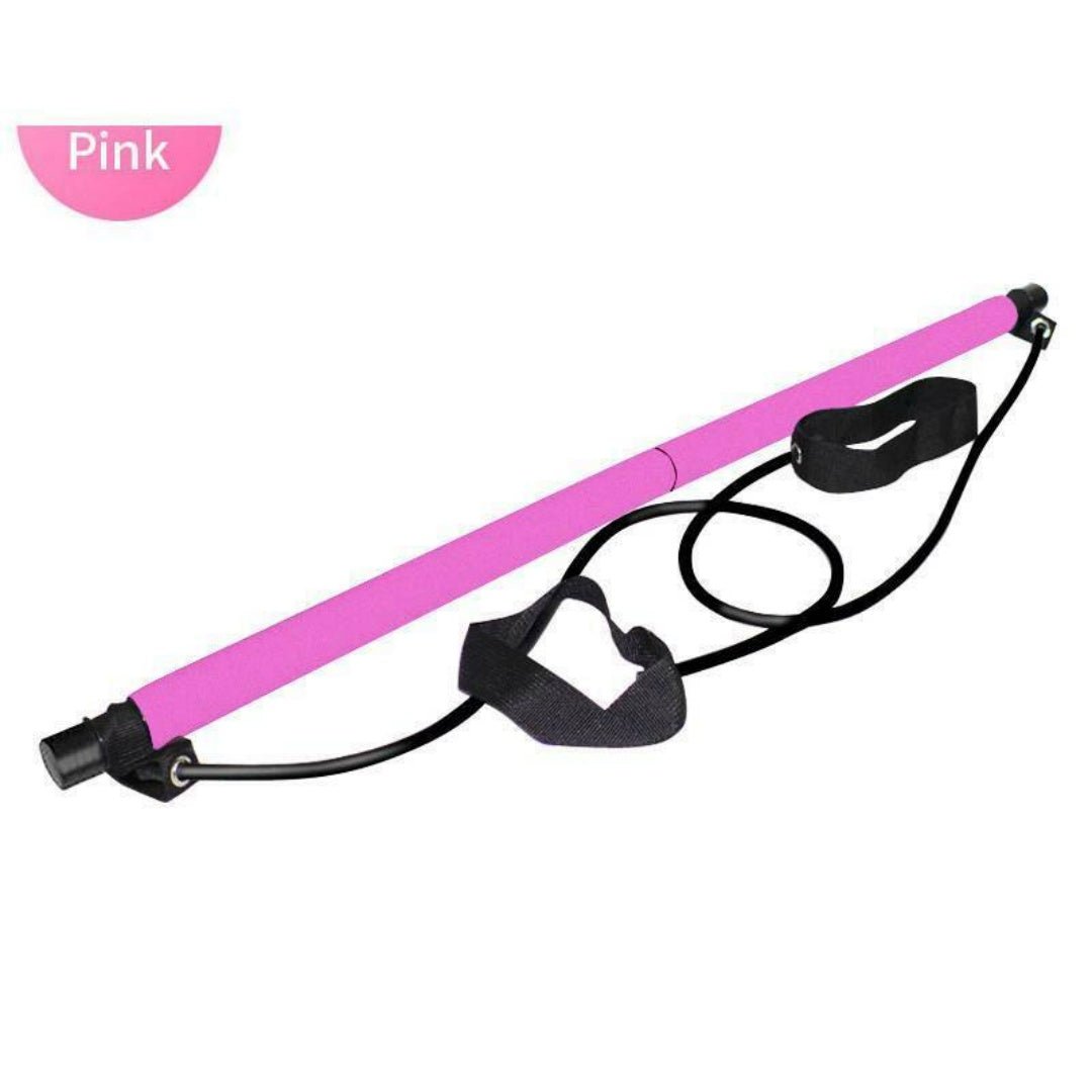 Pilates Squat Resistance Bar with Bands - Treasure Mementos