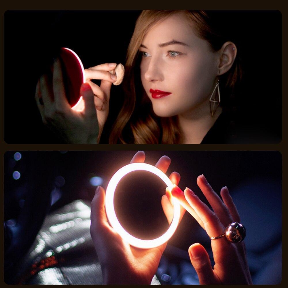 Rechargeable LED Handheld Makeup Mirror – Portable Beauty Light - Treasure Mementos