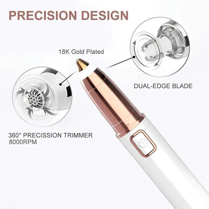 Rechargeable Painless Eyebrow Hair Remover Tool - Treasure Mementos